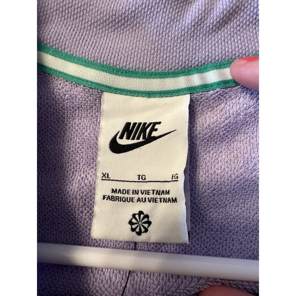 Nike Sportswear Girls Dress XL Lavender Purple Green 1/4 Zip Mini FV0192-515